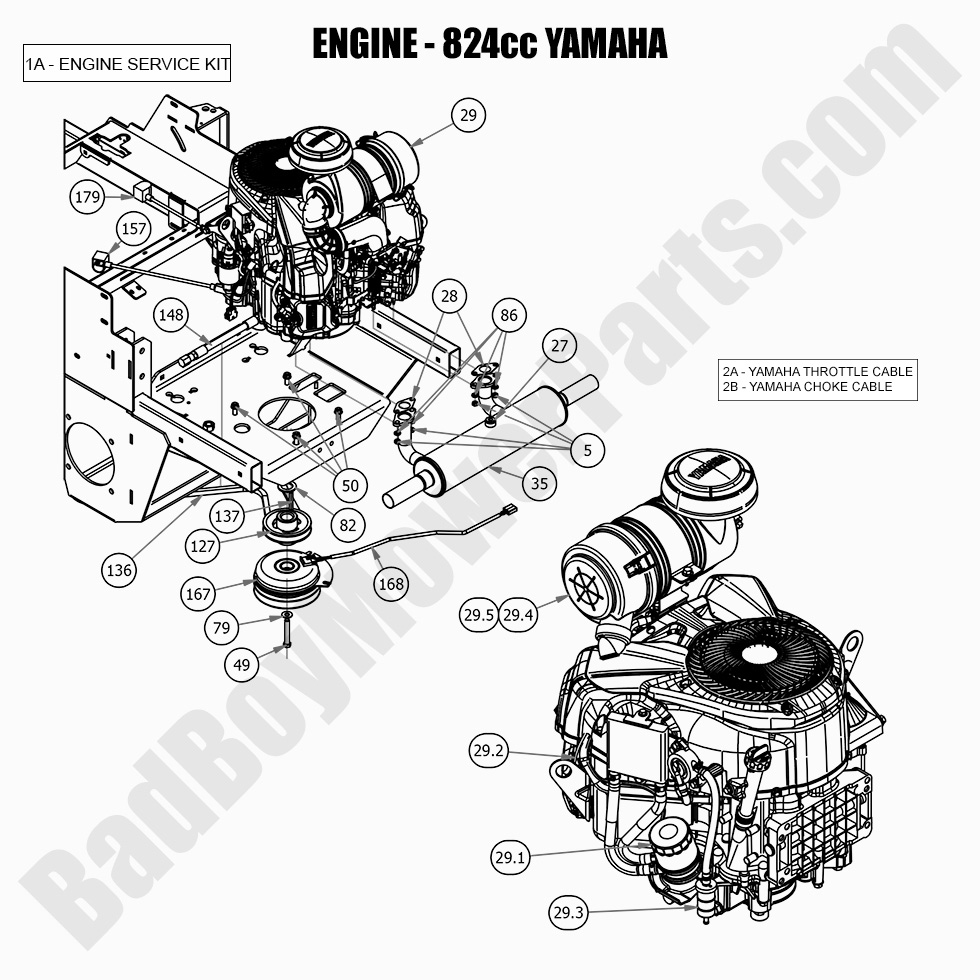 2587 - Bad Boy Mower Parts Lookup > 2021 > Rebel > Engine - Yamaha